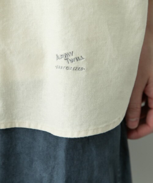 URBAN RESEARCH Sonny Label（アーバンリサーチサニーレーベル）の「ARMY TWILL　COTTON LINEN UTILITYSHIRTS（シャツ/ブラウス・メンズ・ECRU/PINK/GREEN/CHARCOAL・S/M）」の9枚目の写真