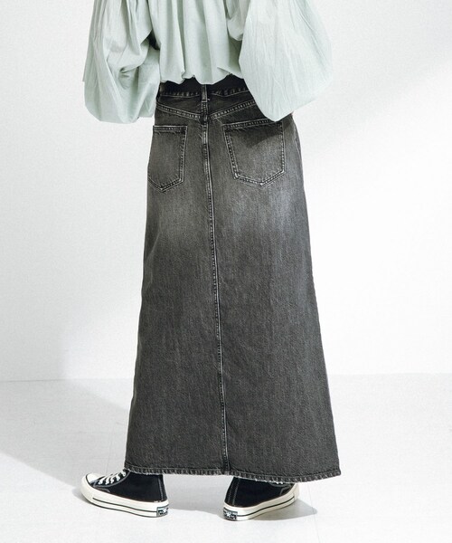 URBAN RESEARCH Sonny Label（アーバンリサーチサニーレーベル）の「Aラインデニムスカート（デニムスカート・レディース・インディゴ/ブラック・36/38）」の7枚目の写真