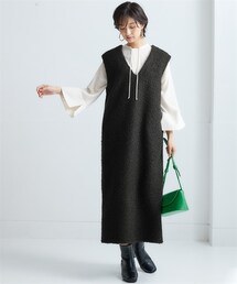 Soiunique | フェイクリングウールロング丈ジャンスカ［Soiunique］(ジャンパースカート)