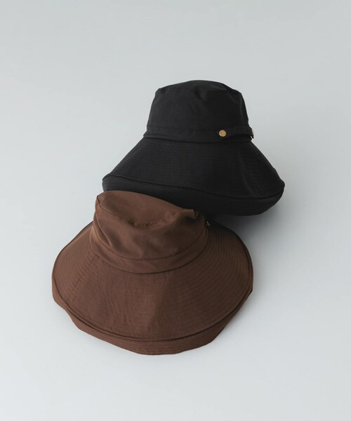 RODE SKO（ロデスコ）の「洗える畳める撥水日よけハット（ハット・レディース・BLACK/BROWN・Free）」の6枚目の写真