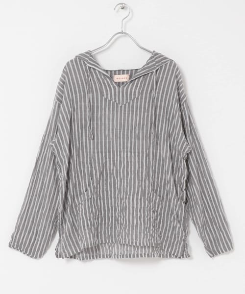 URBAN RESEARCH DOORS(アーバンリサーチドアーズ)の「MEYAME STRIPED LIGHT PARKA(パーカー・レディース・BLACK・One)」の1枚目の写真