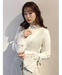 dazzlin | ヘムレースフレアニットトップス(ニット/セーター)