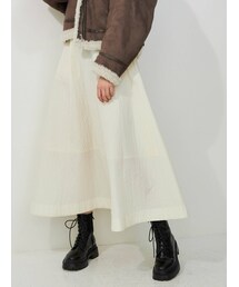 MERCURYDUO | キルティングジャガードフレアスカート(スカート)