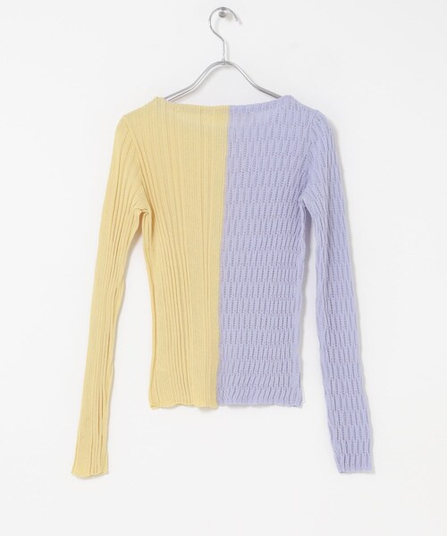 URBAN RESEARCH ROSSO（アーバンリサーチロッソ）の「leinwande　MIXTURE RIB KNITTED TOPS（ニット/セーター・レディース・GRAY/BLUE・Free）」の7枚目の写真