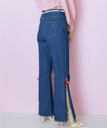 nissen | 大きいサイズ 裾スリットデニムパンツ marun(デニムパンツ)