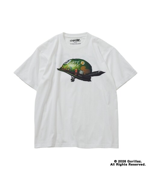 bonjour records(ボンジュールレコーズ)の「Gorillaz/ゴリラズ for bonjour records Official T-shirt(Tシャツ/カットソー・レディース・ブラック/ブラック系/ホワイト/ホワイト系・L/M/XL)」の6枚目の写真