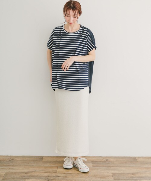ITEMS URBANRESEARCH(アイテムズ アーバンリサーチ)の「ジャガードタイトロングスカート(スカート・レディース・BRN/OFF/LVD・FREE)」の10枚目の写真