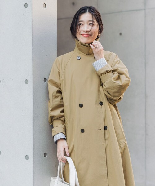 URBAN RESEARCH DOORS(アーバンリサーチドアーズ)の「袖ボリュームスタンドコート(ステンカラーコート・レディース・L.BEIGE/BEIGE・Free)」の10枚目の写真
