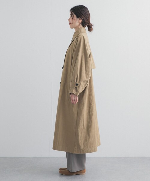 URBAN RESEARCH DOORS(アーバンリサーチドアーズ)の「袖ボリュームスタンドコート(ステンカラーコート・レディース・L.BEIGE/BEIGE・Free)」の13枚目の写真