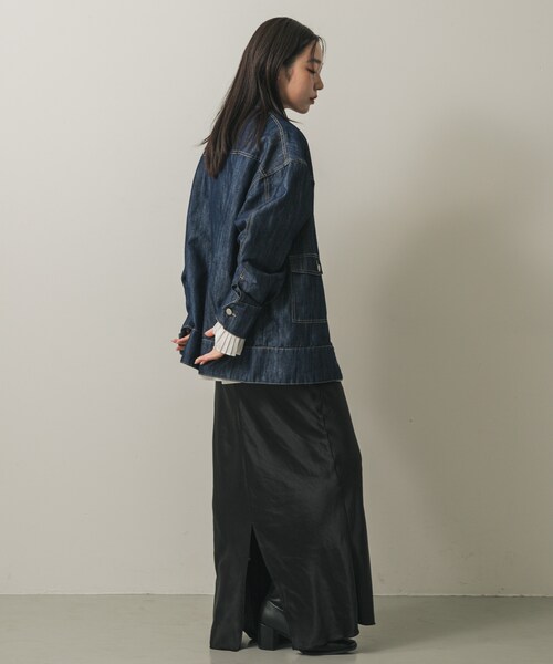 SENSE OF PLACE by URBAN RESEARCH（センスオブプレイスバイアーバンリサーチ）の「ルーズデニムジャケット（デニムジャケット・レディース・BLACK/ONE WASH・one）」の15枚目の写真