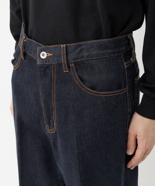 ADAM ET ROPE'(アダムエロペ)の「13oz デニムストレートスラックス / ADAM ET ROPE' JEANS(デニムパンツ・メンズ・ブラック系/ネイビー・L/M/S/XL)」の19枚目の写真