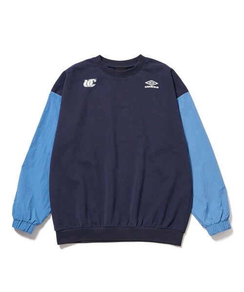 JUNRED(ジュンレッド)の「【梅田サイファー ×UMBRO×JUNRED】セットアップ対応スウェットプルオーバー(スウェット・レディース・ライトグレー/ネイビー・L/M/S)」の4枚目の写真