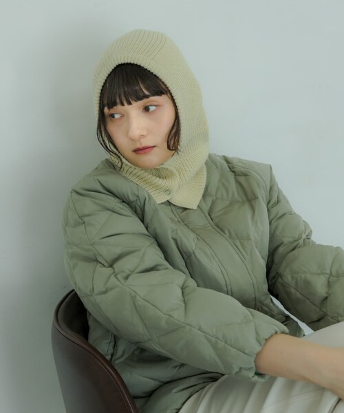 SMELLY（スメリー）の「ニットバラクラバ（ニットキャップ/ビーニー・レディース・GRY/IVO/BRN・-）」の10枚目の写真