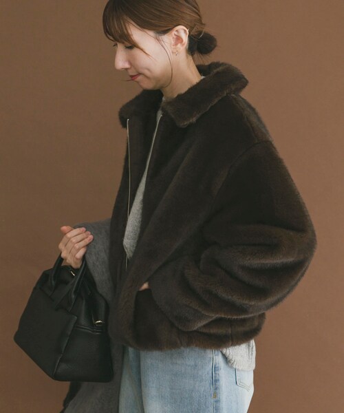 ITEMS URBANRESEARCH（アイテムズ アーバンリサーチ）の「ファージャケット（テーラードジャケット・レディース・BRN/L.BEG・Free）」の16枚目の写真