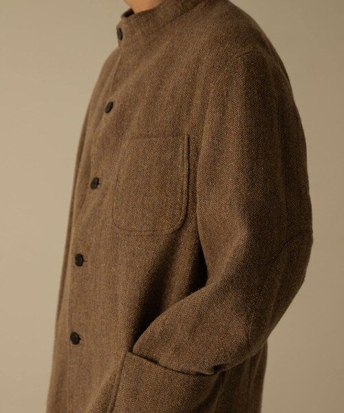 URBAN RESEARCH（アーバンリサーチ）の「A PRESSE　Tweed Hunting Jacket（テーラードジャケット・メンズ・BROWN/NAVY・2/3）」の3枚目の写真
