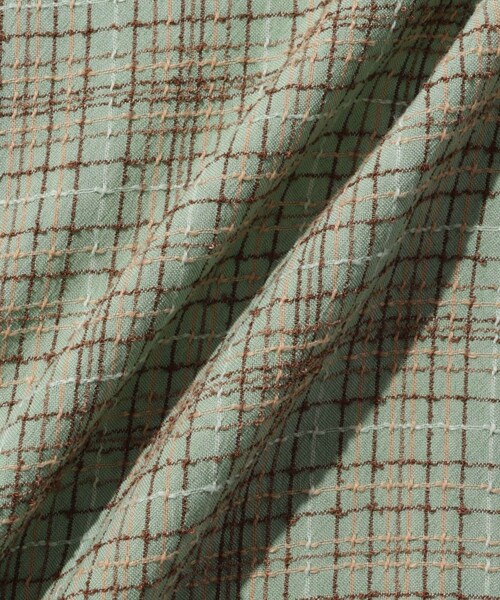 ADAM ET ROPE'(アダムエロペ)の「【NEEDLES/ニードルス】Classic Shirt - Dobby Grid(シャツ/ブラウス・メンズ・ブラウン/カーキ・M/S)」の16枚目の写真