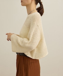 【洗える】スラブリネン ボートネックプルオーバー