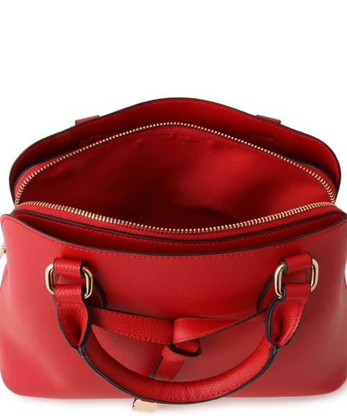 VIS（ビス）の「フロントタイ ブガッティ型ボストンバッグ/2WAY（ボストンバッグ・レディース・ブラック/ベージュ系/レッド・F）」の21枚目の写真