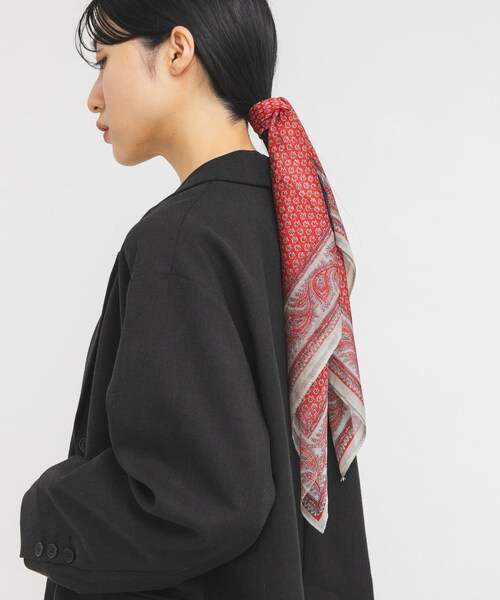 KBF（ケイビーエフ）の「シアーアソートスカーフ（バンダナ/スカーフ・レディース・KHAKI/BLUE/RED・One）」の4枚目の写真