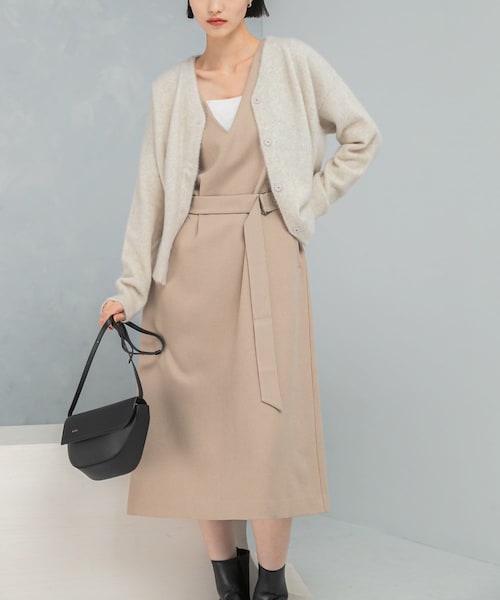 URBAN RESEARCH ROSSO（アーバンリサーチロッソ）の「『UR TECH』　 ジャンパーワンピース（ワンピース・レディース・BEIGE/MOCHA/BLACK・36/38）」の5枚目の写真