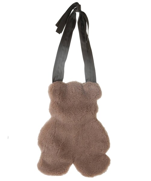 merry jenny（メリージェニー）の「ボアteddyトート（ハンドバッグ・レディース・アイボリー/ブラック/ブラウン・F）」の3枚目の写真