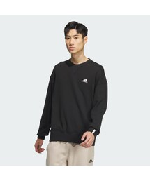 adidas | エッセンシャルズ プラス ルーズフィット スモールロゴ フレンチテリー スウェットシャツ(スウェット)