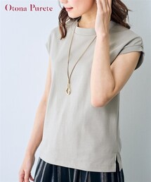 nissen | リブ使いフレンチスリーブTシャツ【Otona Purete】(Tシャツ/カットソー)