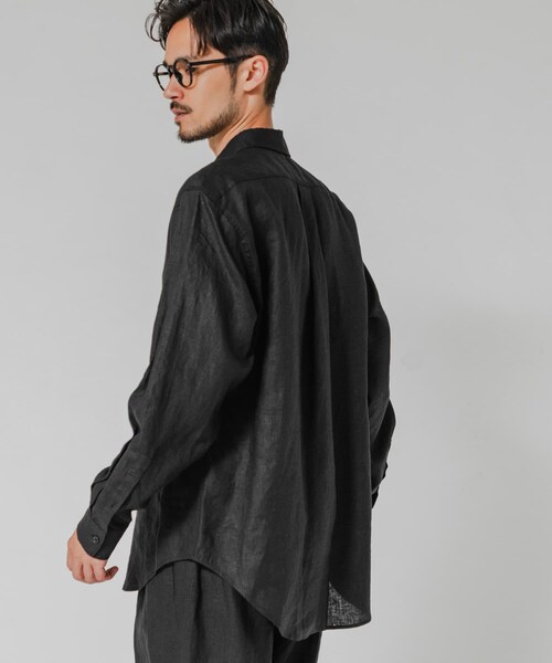 URBAN RESEARCH（アーバンリサーチ）の「LINEN REGULAR SHIRTS（シャツ/ブラウス・メンズ・BLACK/BEIGE/NAVY/SAX・M/L）」の7枚目の写真