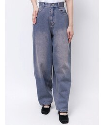 OVERDYE DENIM WIDE PT/オーバーダイデニムワイドパンツ