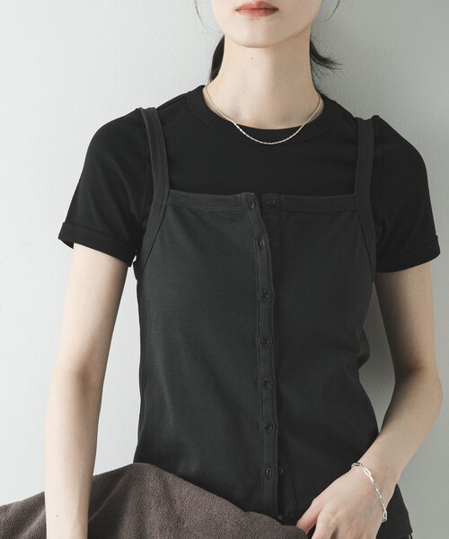 URBAN RESEARCH(アーバンリサーチ)の「FLORE FLORE CAR T-SHIRTS(Tシャツ/カットソー・レディース・WHITE/BLACK/OFF WHITE/EVERGREEN/STRAW/MULBERRY・S)」の10枚目の写真