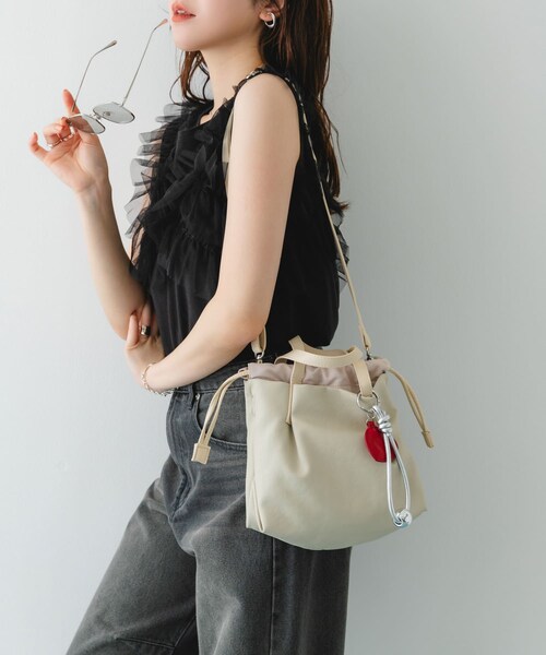RODE SKO（ロデスコ）の「『XSサイズ』ウォッシャブルプチバッグ（ショルダーバッグ・レディース・BLACK/BEIGE/D.SILVER/BLUE GRAY/SILVER/MINT/OFF/BROWN・one）」の9枚目の写真