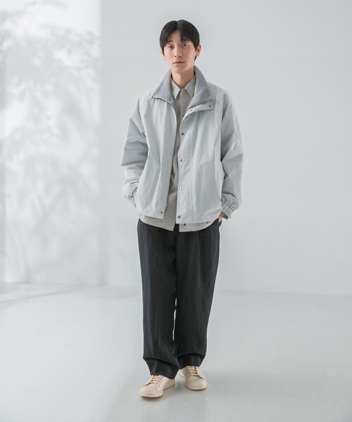 URBAN RESEARCH（アーバンリサーチ）の「new basic VINTAGE NYLON STAND BLOUSON（ブルゾン・メンズ・ICE GRAY/BLACK/CHARCOAL・M/L）」の11枚目の写真