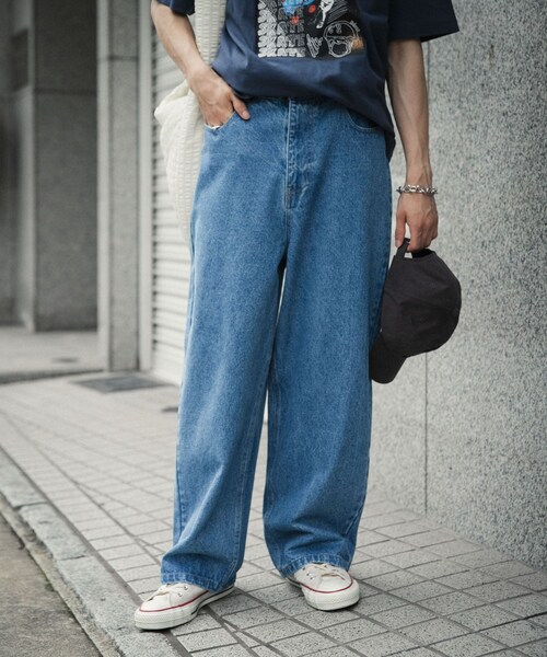 SENSE OF PLACE by URBAN RESEARCH（センスオブプレイスバイアーバンリサーチ）の「ストレートデニムパンツ（デニムパンツ・メンズ・BLACK/L.INDIGO・S/M/L）」の21枚目の写真