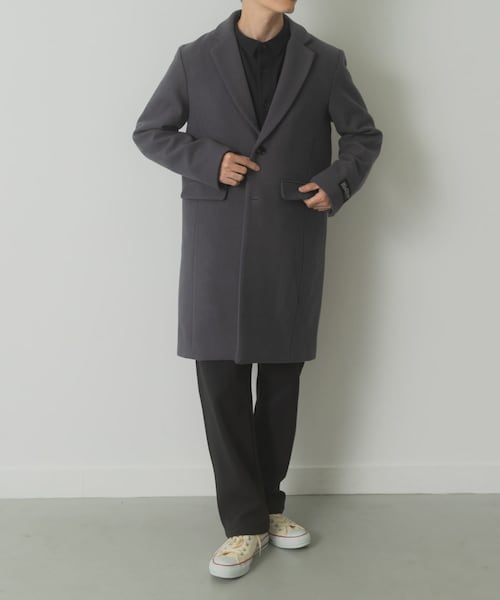 ITEMS URBANRESEARCH（アイテムズ アーバンリサーチ）の「ウールブレンドチェスターコート（チェスターコート・メンズ・GRY/NVY/BLK・M/L）」の13枚目の写真