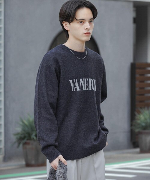 SENSE OF PLACE by URBAN RESEARCH（センスオブプレイスバイアーバンリサーチ）の「ロゴグラフィッククルーネックニット（ニット/セーター・メンズ・BLACK/BROWN/GREIGE・M/L）」の8枚目の写真