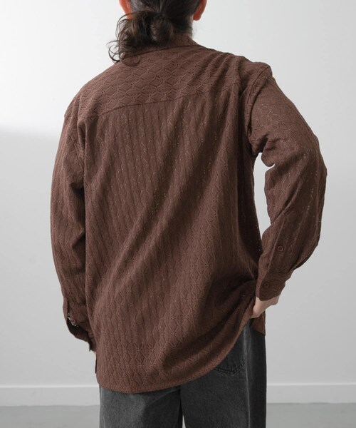 ITEMS URBANRESEARCH(アイテムズ アーバンリサーチ)の「ジオメレースオープンカラーシャツ(シャツ/ブラウス・メンズ・OLV/BRN/BLK・M/L)」の19枚目の写真