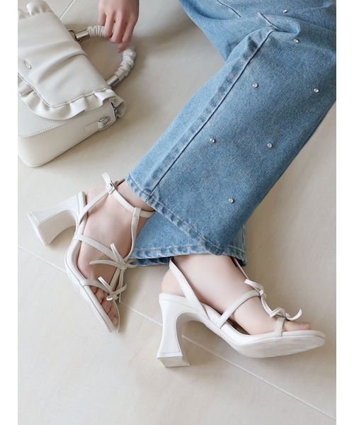 EATME（イートミー）の「リボンサンダル（サンダル・レディース・アイボリー/ブラック/レッド/ブルー・S/M/L）」の8枚目の写真