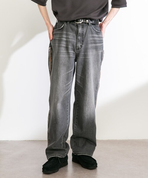 URBAN RESEARCH Sonny Label（アーバンリサーチサニーレーベル）の「Wrangler　WREMAKE SIDE ZIP FLARE（デニムパンツ・メンズ・BK REMAKE/BL REMAKE・S/M）」の5枚目の写真