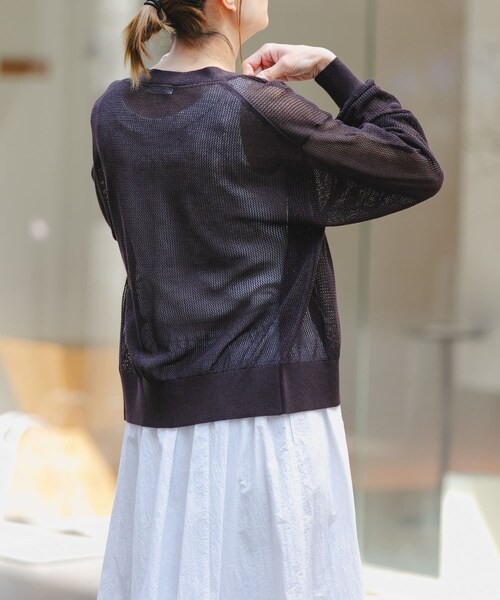 URBAN RESEARCH DOORS（アーバンリサーチドアーズ）の「FORK&SPOON　ペーパーニットカーディガン（カーディガン/ボレロ・レディース・IVORY/BROWN/BLUE・1）」の16枚目の写真