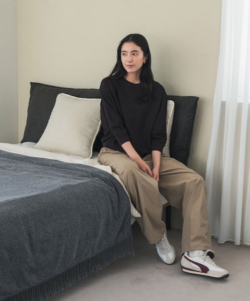 URBAN RESEARCH DOORS(アーバンリサーチドアーズ)の「ハイウエストストレッチチノパンツ(チノパンツ・レディース・BEIGE/NAVY・S/M)」の4枚目の写真