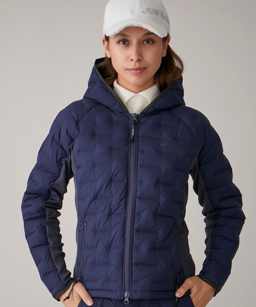 ROPE'(ロペ)の「【撥水】ストレッチナイロン ダウンブルゾン(ダウンジャケット/コート・レディース・ホワイト/ベージュ/ネイビー・L/M/S)」の9枚目の写真