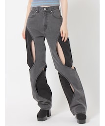 EVRIS | カーブレイヤードワイドデニムパンツ(デニムパンツ)