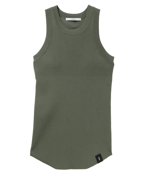 UN3D.（アンスリード）の「BASIC RIB KT TT（タンクトップ・レディース・カーキ/ネイビー/ブラック/ホワイト/パープル/ターコイズ・F）」の3枚目の写真
