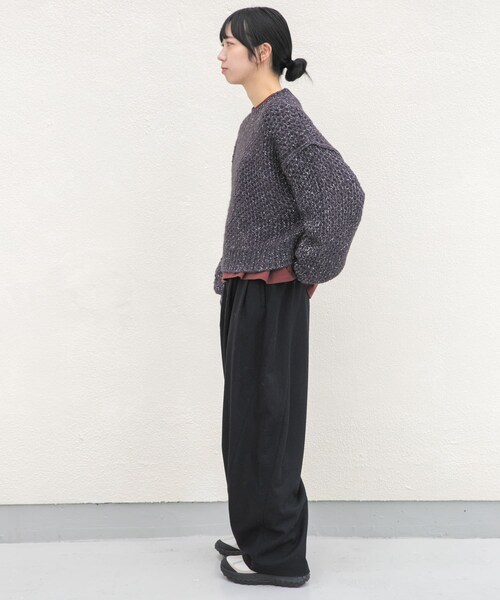 EKAL（エカル）の「ウールツィードパンツ（その他パンツ・レディース・モカグレー/ブラック・One）」の9枚目の写真