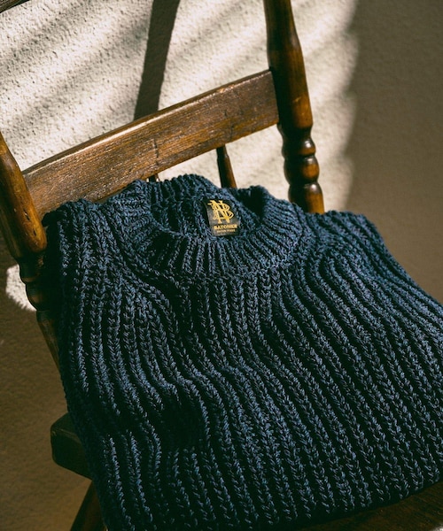 ADAM ET ROPE'（アダムエロペ）の「【BATONER for WILD LIFE TAILOR】EX MIXED COLOR SIGNATURE CREW NECK（ニット/セーター・メンズ・ダークブラウン/ネイビー・2/3/4）」の22枚目の写真