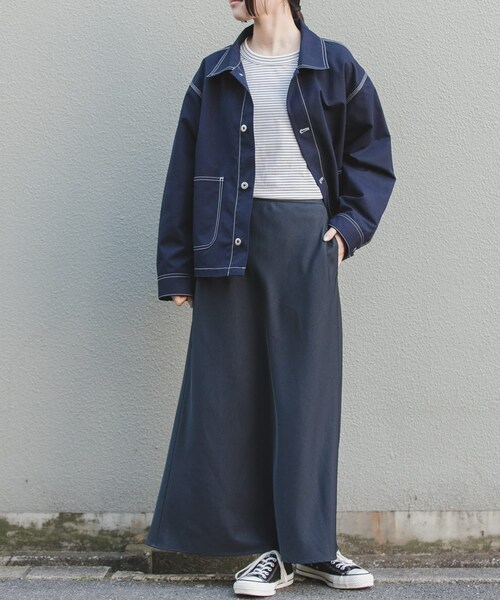 URBAN RESEARCH DOORS（アーバンリサーチドアーズ）の「FORK&SPOON　PEダックジャケット（カバーオール・レディース・NAVY/IVORY・1）」の19枚目の写真