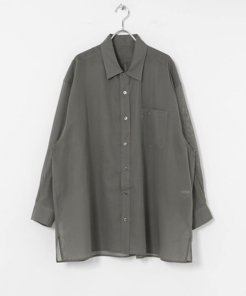 THE GOODLAND MARKET（ザグッドランドマーケット）の「『別注』MIDIUMISOLID×TGM　sheer voile shirts（シャツ/ブラウス・レディース・SAX/GRAY/OFF・one）」の13枚目の写真