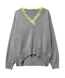 ELENDEEK | LACE TRIMMING KT TOP(ニット/セーター)