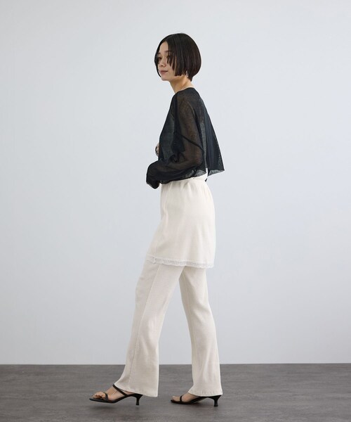 ADAM ET ROPE'（アダムエロペ）の「【Angie La La for SALON】GENTLE intimate レギンススカート（その他パンツ・レディース・チャコール/ホワイト・F）」の12枚目の写真