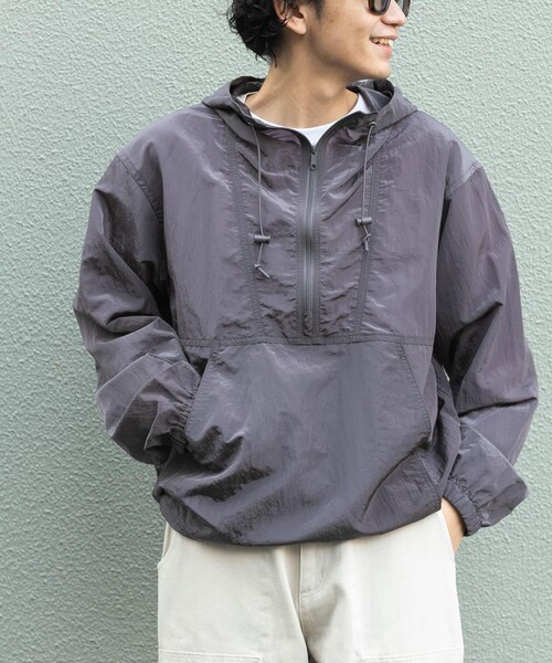 URBAN RESEARCH DOORS(アーバンリサーチドアーズ)の「FORK&SPOON シアーアノラックパーカー(パーカー・メンズ・BLACK/CHARCOAL・4/5)」の9枚目の写真